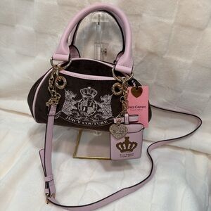 Juicy Couture Pink and Brown Shoulder Bag